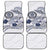 Polynesian Manta Ray Car Mats Blue Floral Turtle Tattoo - Polynesian Pride