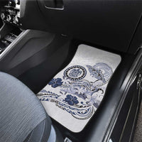 Polynesian Manta Ray Car Mats Blue Floral Turtle Tattoo LT9 - Polynesian Pride