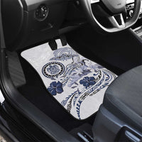 Polynesian Manta Ray Car Mats Blue Floral Turtle Tattoo LT9 - Polynesian Pride