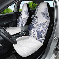 Polynesian Manta Ray Car Seat Cover Blue Floral Turtle Tattoo - Polynesian Pride