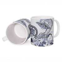 Polynesian Manta Ray Ceramic Mug Blue Floral Turtle Tattoo LT9 - Polynesian Pride