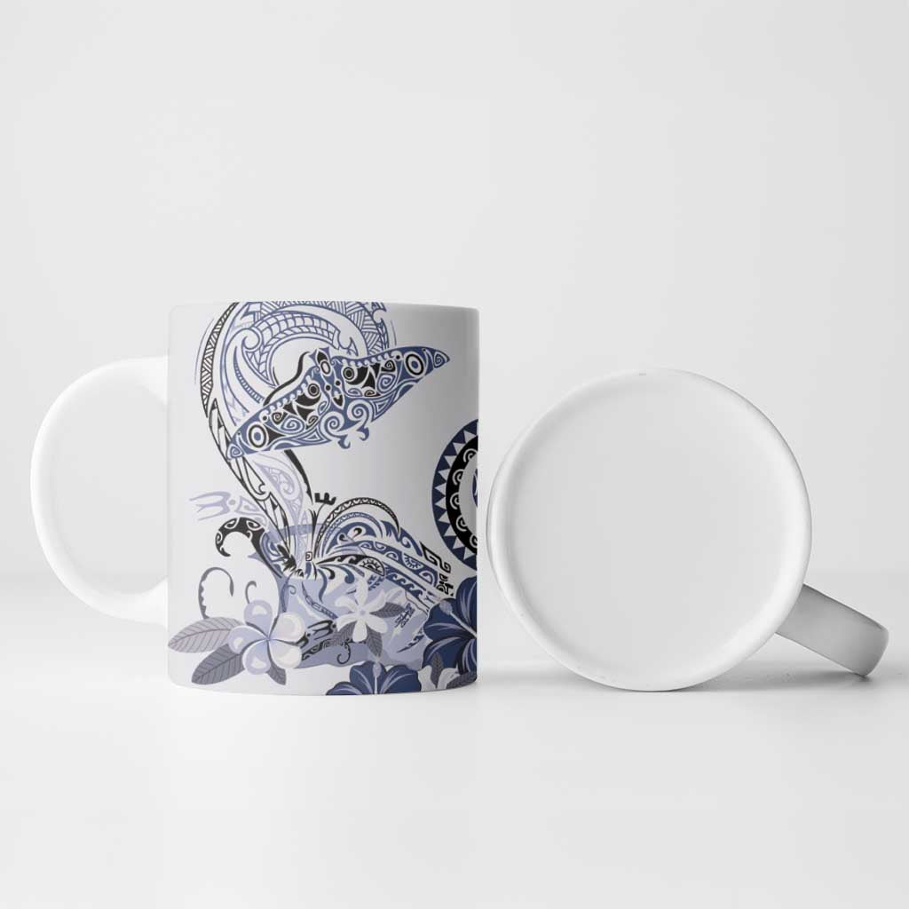 Polynesian Manta Ray Ceramic Mug Blue Floral Turtle Tattoo LT9 - Polynesian Pride