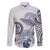Polynesian Manta Ray Family Matching Mermaid Dress and Hawaiian Shirt Blue Floral Turtle Tattoo - Polynesian Pride