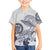 Polynesian Manta Ray Family Matching Short Sleeve Bodycon Dress and Hawaiian Shirt Blue Floral Turtle Tattoo - Polynesian Pride