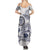 Polynesian Manta Ray Family Matching Summer Maxi Dress and Hawaiian Shirt Blue Floral Turtle Tattoo - Polynesian Pride