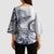 Polynesian Manta Ray Kimono Sleeve Blouse Blue Floral Turtle Tattoo - Polynesian Pride