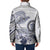Polynesian Manta Ray Padded Jacket Blue Floral Turtle Tattoo - Polynesian Pride