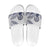 Polynesian Manta Ray Slide Sandals Blue Floral Turtle Tattoo - Polynesian Pride