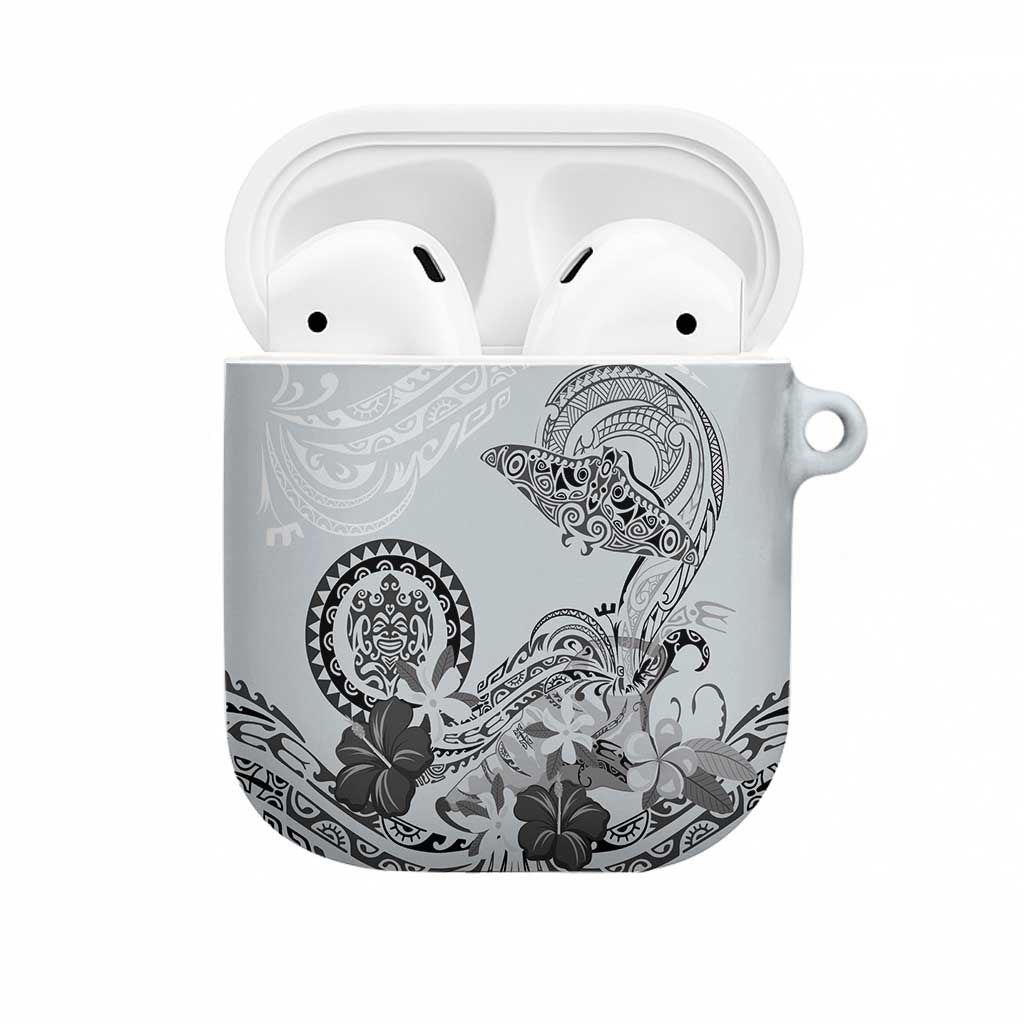 Polynesian Manta Ray AirPods Case Gray Floral Turtle Tattoo LT9 Gray - Polynesian Pride