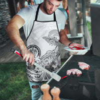 Polynesian Manta Ray Apron Gray Floral Turtle Tattoo LT9 - Polynesian Pride