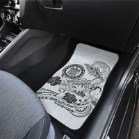 Polynesian Manta Ray Car Mats Gray Floral Turtle Tattoo LT9 - Polynesian Pride