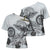 Polynesian Manta Ray Cross Shoulder Shirt Gray Floral Turtle Tattoo - Polynesian Pride