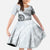Polynesian Manta Ray Family Matching Off The Shoulder Long Sleeve Dress and Hawaiian Shirt Gray Floral Turtle Tattoo - Polynesian Pride