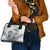 Polynesian Manta Ray Shoulder Handbag Gray Floral Turtle Tattoo - Polynesian Pride