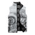Polynesian Manta Ray Sleeveless Puffer Jacket Gray Floral Turtle Tattoo - Polynesian Pride