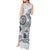 Polynesian Manta Ray Tank Maxi Dress Gray Floral Turtle Tattoo - Polynesian Pride