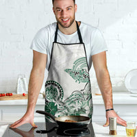 Polynesian Manta Ray Apron Green Floral Turtle Tattoo LT9 - Polynesian Pride