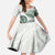 Polynesian Manta Ray Family Matching Off The Shoulder Long Sleeve Dress and Hawaiian Shirt Green Floral Turtle Tattoo - Polynesian Pride