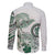 Polynesian Manta Ray Family Matching Tank Maxi Dress and Hawaiian Shirt Green Floral Turtle Tattoo - Polynesian Pride
