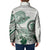 Polynesian Manta Ray Padded Jacket Green Floral Turtle Tattoo - Polynesian Pride