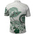 Polynesian Manta Ray Polo Shirt Green Floral Turtle Tattoo - Polynesian Pride