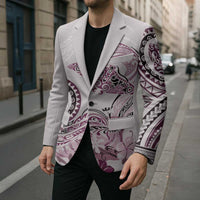 Polynesian Manta Ray Blazer Pink Floral Turtle Tattoo LT9 - Polynesian Pride