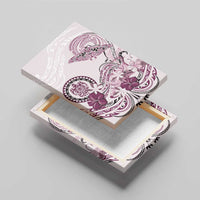 Polynesian Manta Ray Canvas Wall Art Pink Floral Turtle Tattoo LT9 - Polynesian Pride