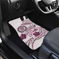 Polynesian Manta Ray Car Mats Pink Floral Turtle Tattoo LT9 - Polynesian Pride