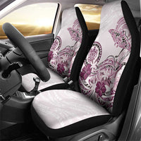 Polynesian Manta Ray Car Seat Cover Pink Floral Turtle Tattoo - Polynesian Pride