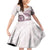 Polynesian Manta Ray Family Matching Off Shoulder Short Dress and Hawaiian Shirt Pink Floral Turtle Tattoo - Polynesian Pride
