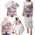 Polynesian Manta Ray Family Matching Puletasi and Hawaiian Shirt Pink Floral Turtle Tattoo - Polynesian Pride