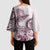 Polynesian Manta Ray Kimono Sleeve Blouse Pink Floral Turtle Tattoo - Polynesian Pride