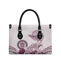 Polynesian Manta Ray Leather Bag Pink Floral Turtle Tattoo - Polynesian Pride