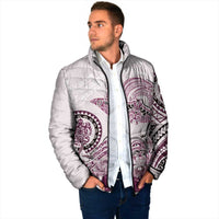 Polynesian Manta Ray Padded Jacket Pink Floral Turtle Tattoo LT9 - Polynesian Pride
