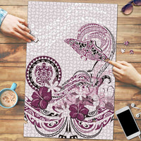 Polynesian Manta Ray Puzzle Pink Floral Turtle Tattoo LT9 Pink - Polynesian Pride