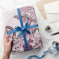 Polynesian Manta Ray Wrapping Paper Pink Floral Turtle Tattoo LT9 - Polynesian Pride