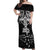 New Zealand Rugby Off Shoulder Maxi Dress Black Haka Dance With NZ Champions History LT9 Women Black - Polynesian Pride