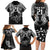 Custom New Zealand Rugby Family Matching Long Sleeve Bodycon Dress and Hawaiian Shirt Black Haka Dance With NZ Champions History LT9 - Polynesian Pride