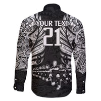 Custom New Zealand Rugby Family Matching Off Shoulder Short Dress and Hawaiian Shirt Black Haka Dance With NZ Champions History LT9 - Polynesian Pride