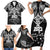 Custom New Zealand Rugby Family Matching Short Sleeve Bodycon Dress and Hawaiian Shirt Black Haka Dance With NZ Champions History LT9 - Polynesian Pride