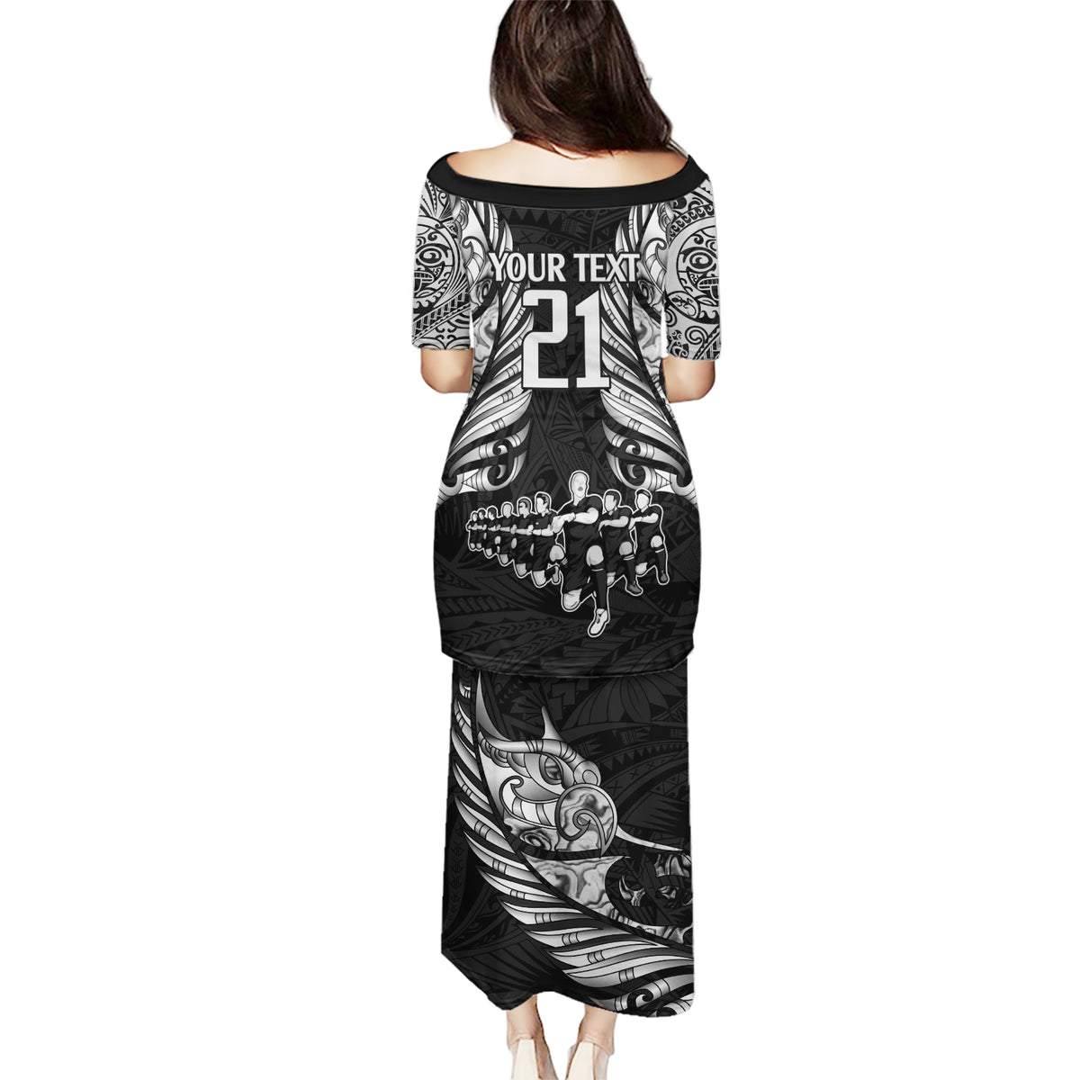 Custom New Zealand Rugby Puletasi Black Haka Dance With NZ Champions History LT9 - Polynesian Pride