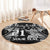 Custom New Zealand Rugby Round Carpet Black Haka Dance With NZ Champions History LT9 - Polynesian Pride