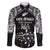 NZ Rugby Family Matching Long Sleeve Bodycon Dress and Hawaiian Shirt Kapa Opango Maori Haka With Years of The All Black Champions LT9 Dad's Shirt - Long Sleeve Black - Polynesian Pride