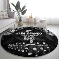 NZ Rugby Round Carpet Kapa Opango Maori Haka With Years of The All Black Champions LT9 - Polynesian Pride