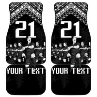 Custom NZ Rugby Car Mats Kapa Opango Maori Haka With Years of The All Black Champions LT9 Black - Polynesian Pride