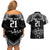 Custom NZ Rugby Couples Matching Off Shoulder Short Dress and Hawaiian Shirt Kapa Opango Maori Haka With Years of The All Black Champions LT9 - Polynesian Pride