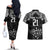 Custom NZ Rugby Couples Matching Off The Shoulder Long Sleeve Dress and Hawaiian Shirt Kapa Opango Maori Haka With Years of The All Black Champions LT9 - Polynesian Pride