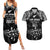 Custom NZ Rugby Couples Matching Summer Maxi Dress and Hawaiian Shirt Kapa Opango Maori Haka With Years of The All Black Champions LT9 Black - Polynesian Pride