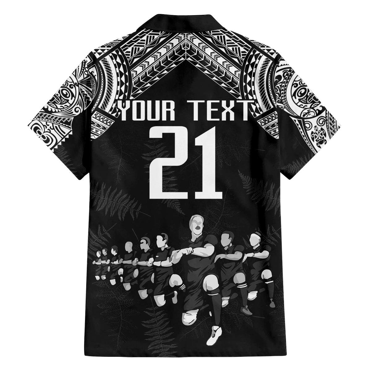 Custom NZ Rugby Family Matching Off Shoulder Short Dress and Hawaiian Shirt Kapa Opango Maori Haka With Years of The All Black Champions LT9 - Polynesian Pride