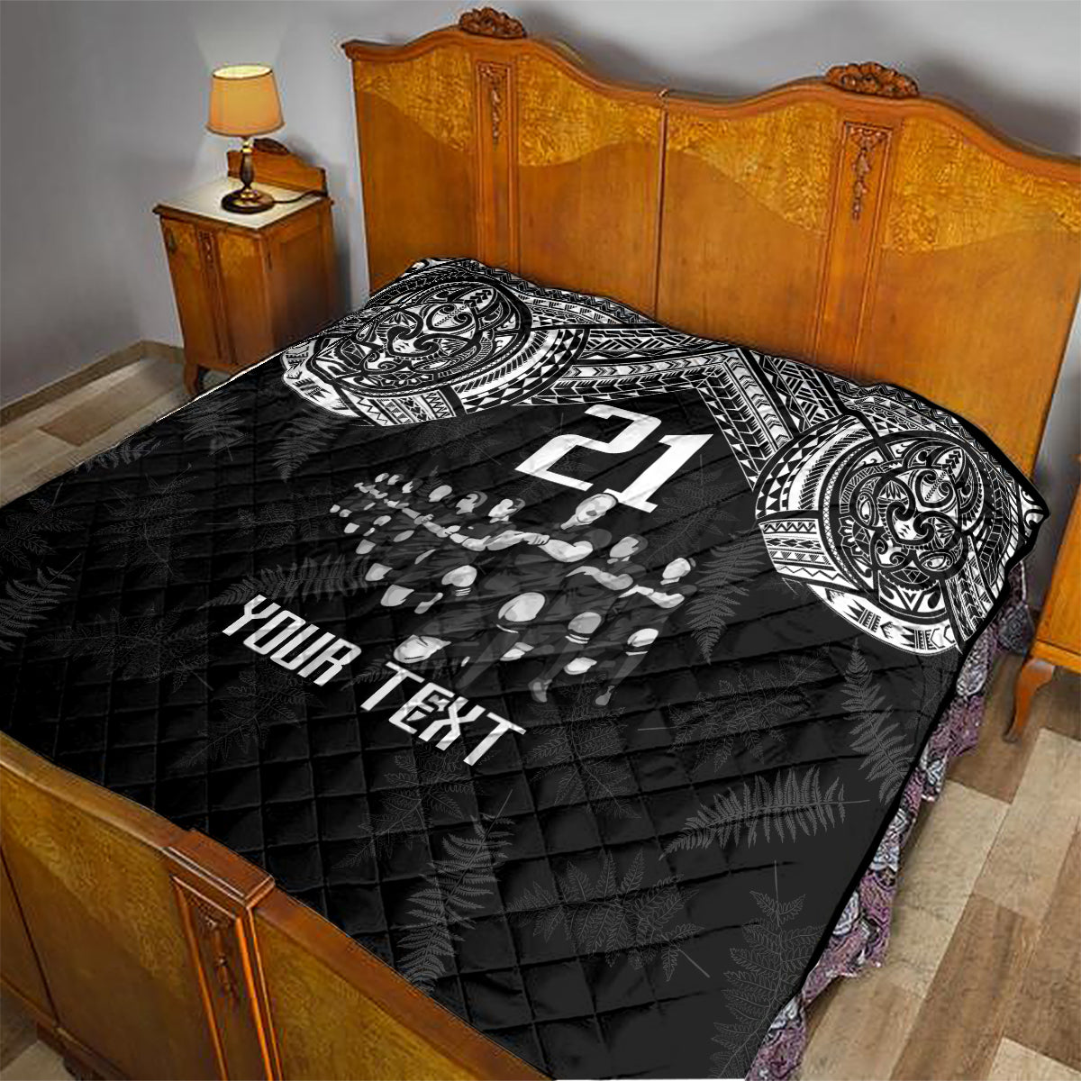 Custom NZ Rugby Quilt Kapa Opango Maori Haka With Years of The All Black Champions LT9 - Polynesian Pride